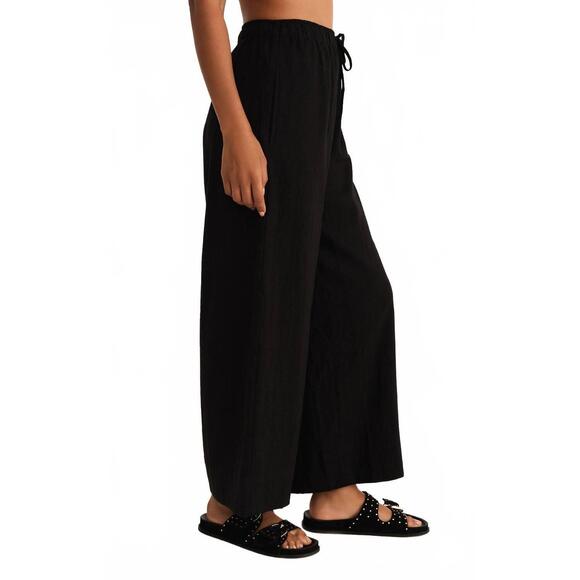NEW Z SUPPLY easton linen pant in black - Picture 3 of 5